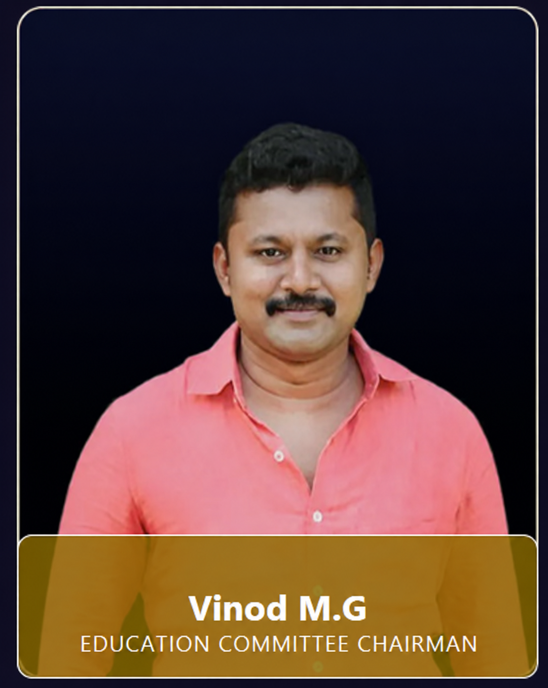 Education Committee Chairman Vinod M.G